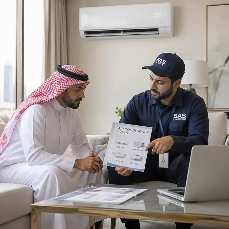 قياس ومحاذاة الوحدة الداخلية للمكيف أثناء التركيب - شركة السعادة بالرياض