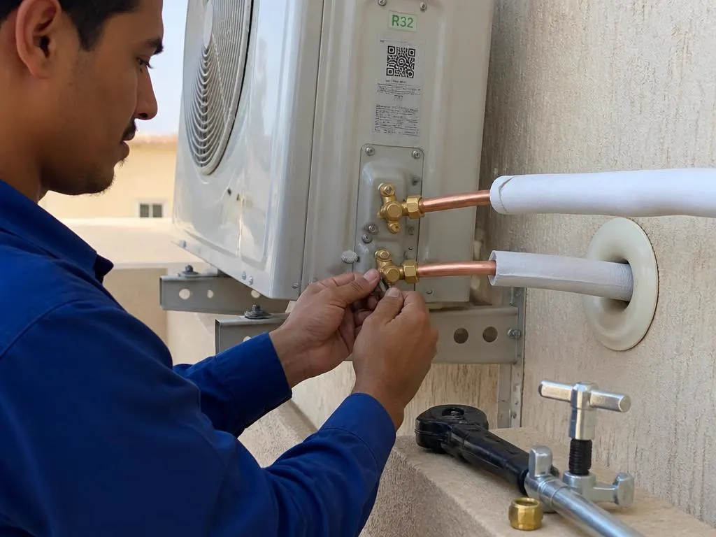 تأسيس وتمديد نحاس المكيفات بالرياض - دليل التكييف من شركة السعادة بالرياض