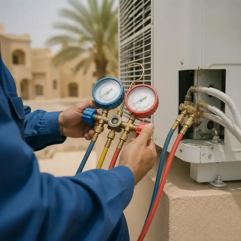 علامات نقص الفريون في المكيف وكيف تتصرف قبل تفاقم المشكلة - دليل التكييف من شركة السعادة بالرياض