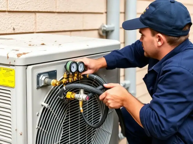 سحب غاز الفريون من الوحدة الخارجية قبل نقل مكيف سبليت بالرياض